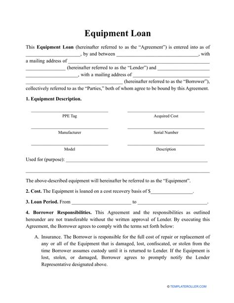 cat equipment loan application